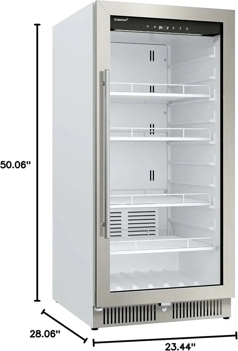 EdgeStar VBM101 Commercial Beverage Merchandiser  22″ Wide, 10.1 Cu. Ft., Stainless Steel, Reversible Door