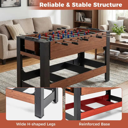 Dual-Function Foosball and Pool Table (54″) for Indoor or Outdoor Recreation