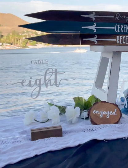 Modern Acrylic Table Number Signs for Events