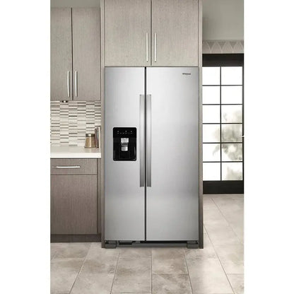 24 Cu. Ft. Stainless Steel Side-by-Side Refrigerator  36-Inch Wide Kitchen Appliance