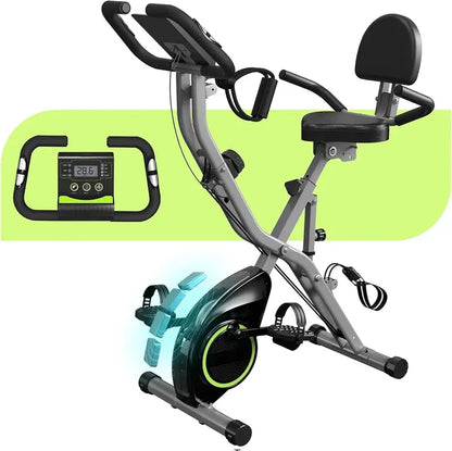817X Foldable Indoor Exercise Bike  16-Level Magnetic Resistance, 300 LB Capacity, Quiet 2025 Design