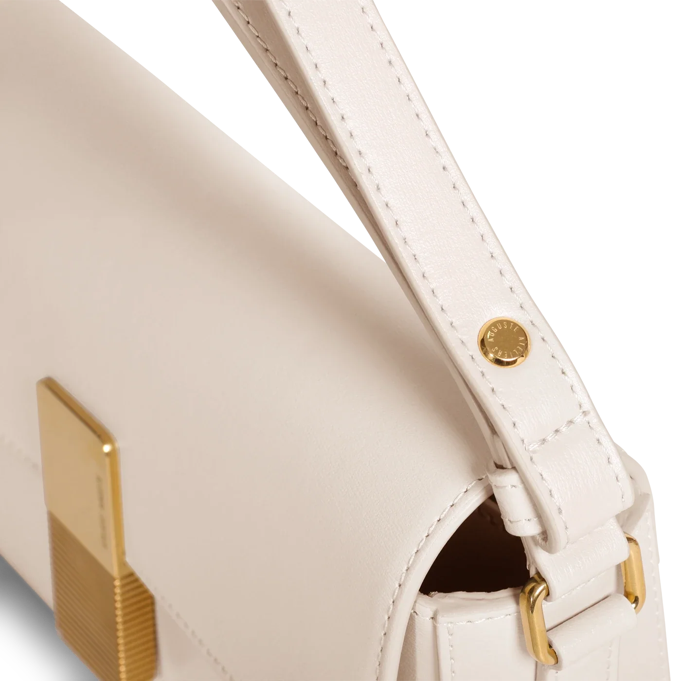 Monceau Baguette - Cuir Box Blanc Cassé