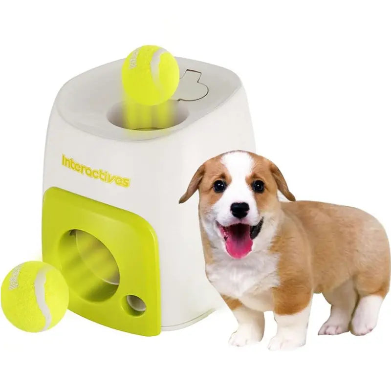 SmartFetch Interactive Dog Tennis Ball Launcher, Plastic, 16x16x20cm, Promotes Exercise & Intelligence