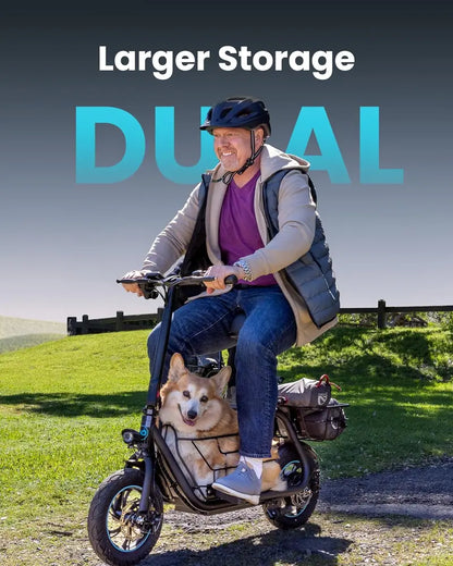 550W Electric Scooter with Front Basket  Commuter-Friendly E-Scooter for Urban Travel