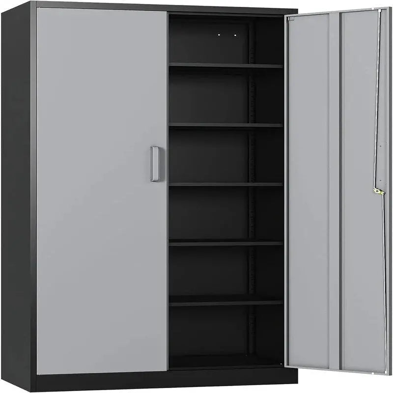Heavy-Duty Metal Garage Storage Cabinet  Lockable, Ventilated Utility Cabinet for Tools and Equipment