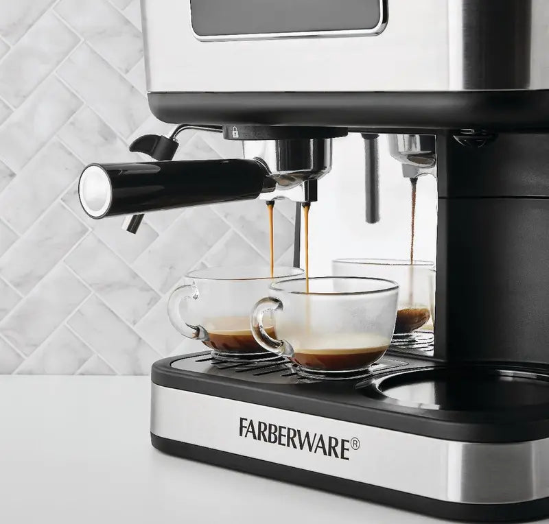 Dual Brew 10-Cup Coffee & Espresso Maker, Black & Stainless, Touchscreen