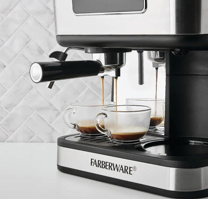 Dual Brew 10-Cup Coffee & Espresso Maker, Black & Stainless, Touchscreen