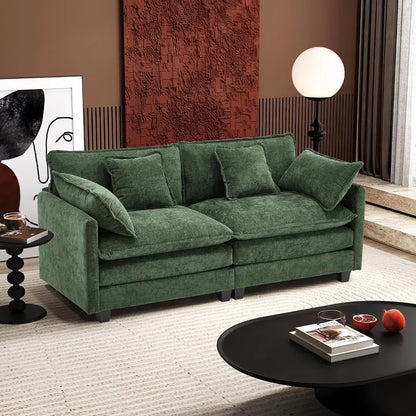 ihanherry 146-Inch Modern U-Shaped Modular Cloud Sofa  Customizable Layout
