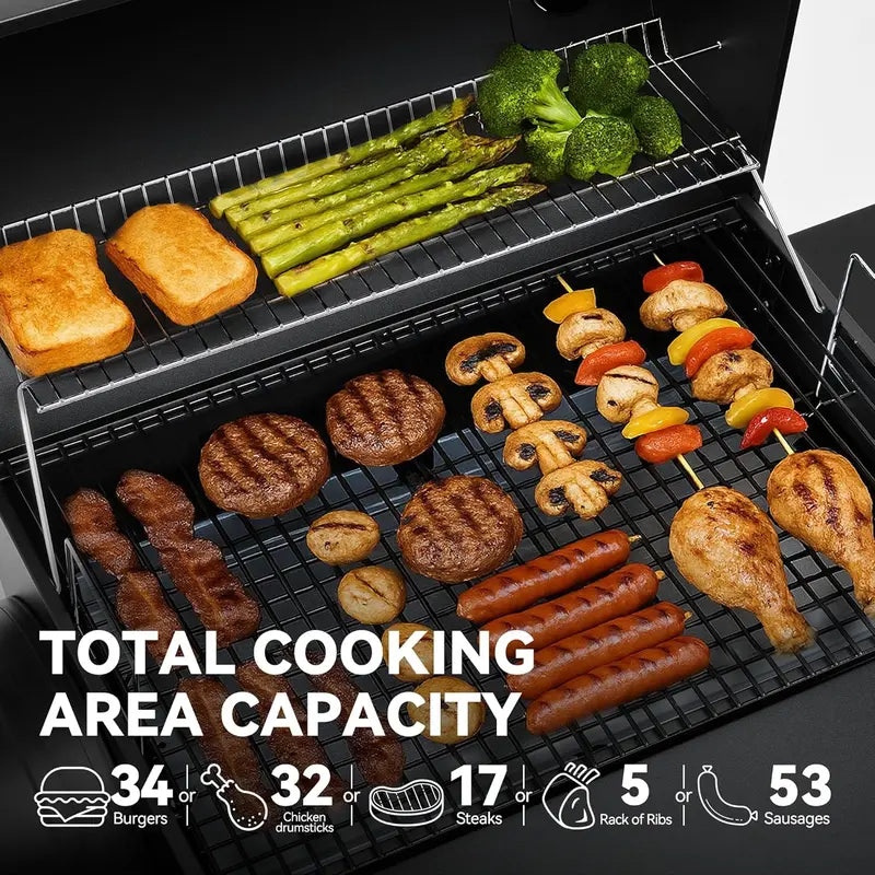 Royal Gourmet CC1830S Offset Smoker & Charcoal Grill Combo — 823 sq in Cooking Area