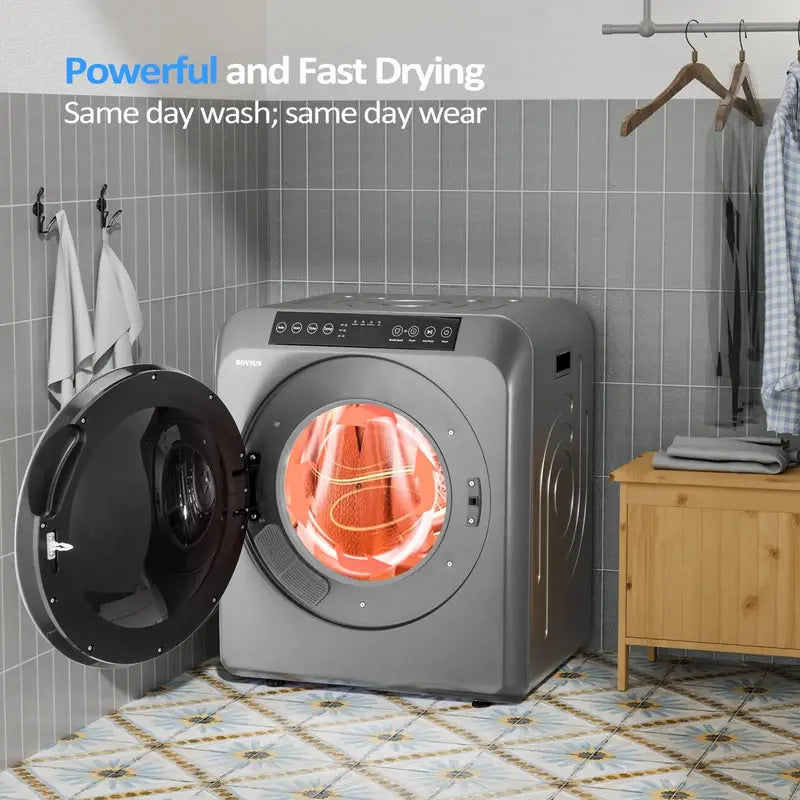 ROVSUN Compact Portable Clothes Dryer  13.2 lb Capacity, 3.5 Cu.Ft Drum, Lightweight Design
