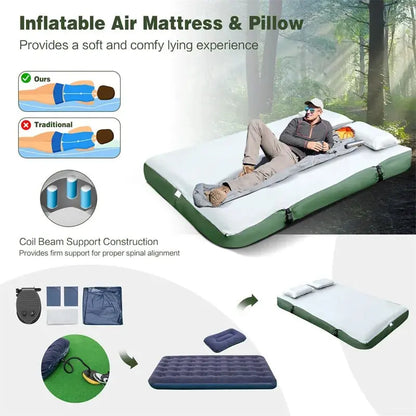 5-in-1 Portable Camping Tent Cot System for Two — Includes Air Mattress & Sleeping Bag