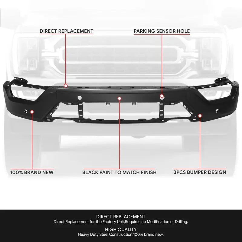 Modular Front Bumper for 20212023 Ford F-150  Designed for Parking Distance Sensors
