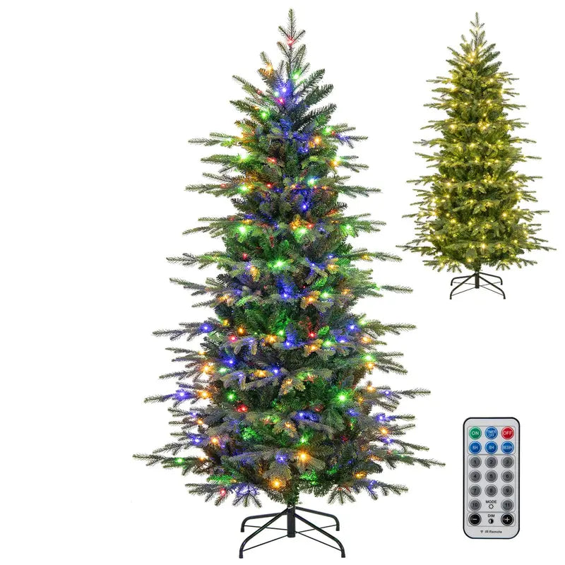 6 ft Pre-Lit Multimode Artificial Christmas Tree  260 Multicolor & Warm White LEDs, 714 Tips, 11 Lighting Effects