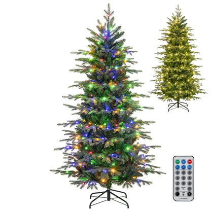 6 ft Pre-Lit Multimode Artificial Christmas Tree  260 Multicolor & Warm White LEDs, 714 Tips, 11 Lighting Effects