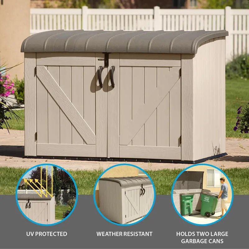 Lifetime Horizontal Storage Shed  75 Cu. Ft. Durable Resin Structure (Model 60170)