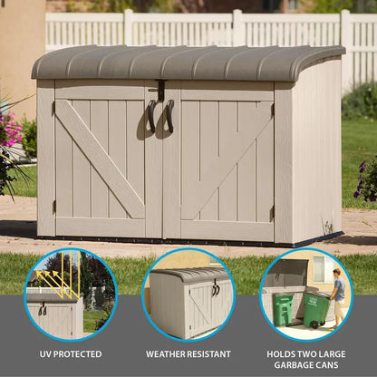 Lifetime Horizontal Storage Shed  75 Cu. Ft. Durable Resin Structure (Model 60170)