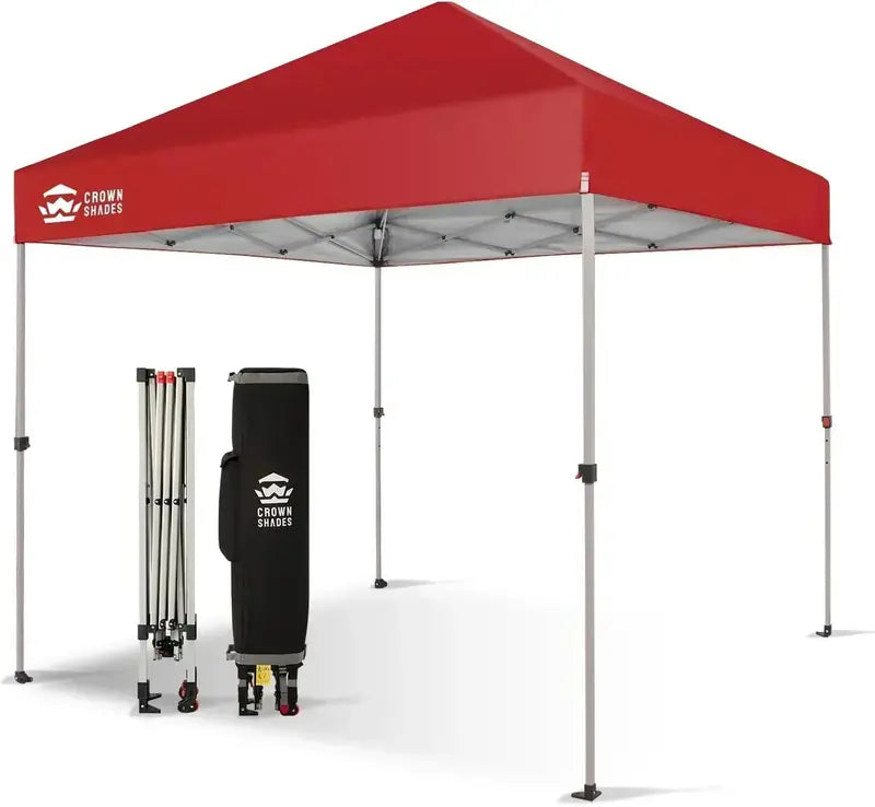 10×10 One-Click Pop-Up Awning  Silver-Coated Sunshade Canopy for Beach, Picnic & Outdoor Events