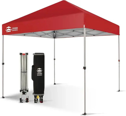 10×10 One-Click Pop-Up Awning  Silver-Coated Sunshade Canopy for Beach, Picnic & Outdoor Events