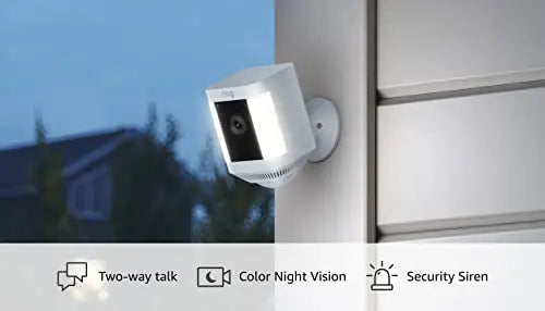 Ring Spotlight Cam Plus, 1080p HD, Color Night Vision, Motion-Activated, Two-Way Talk, Security Camera