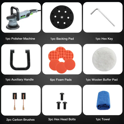 WORKPRO 6-Inch 1080W Dual-Action Buffer Polisher Kit