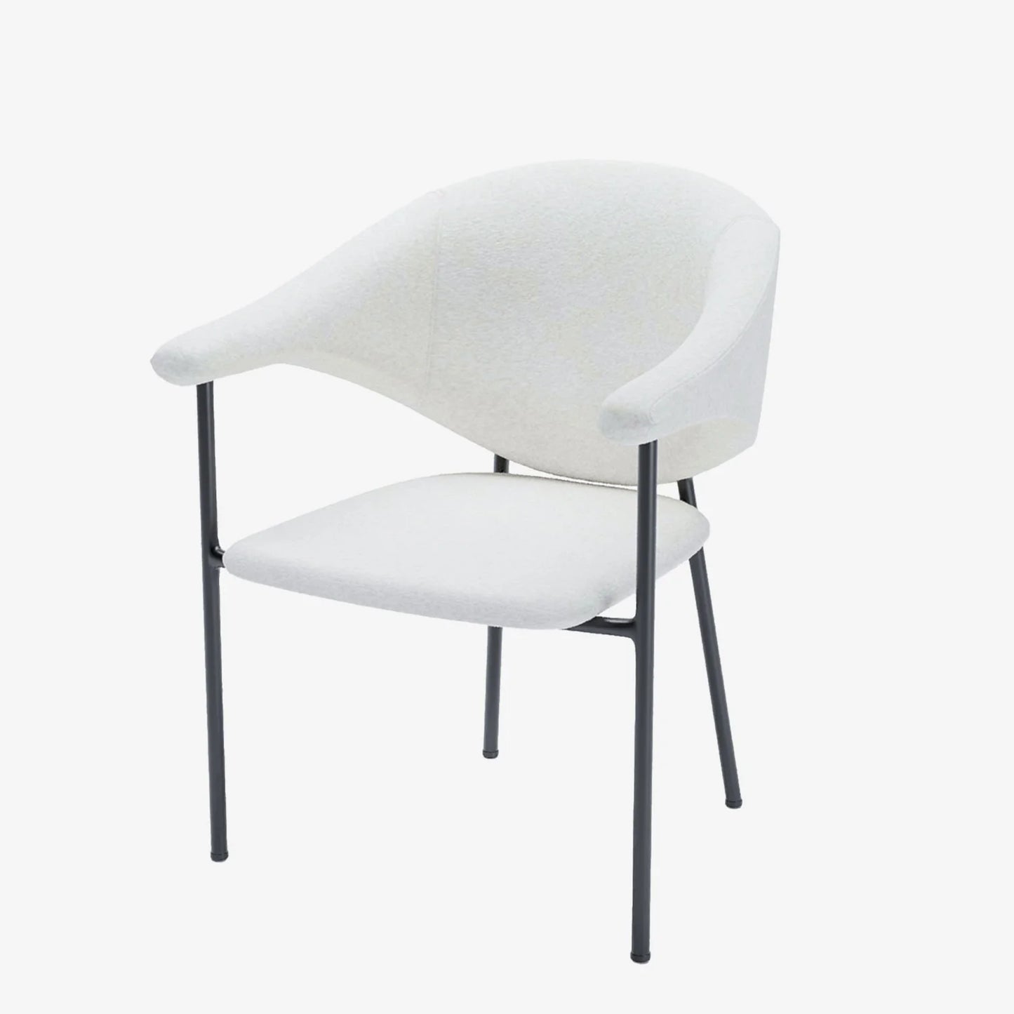 Lot de 2 chaises avec accoudoir design en velours beige Jeanne