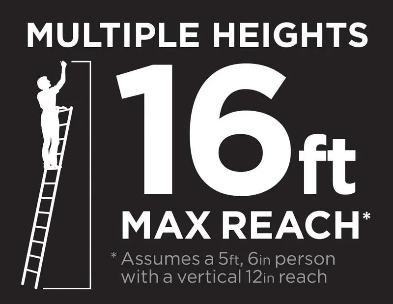 SmartClose Telescoping Aluminum Ladder  300-Lb Capacity, 12.5-Foot Reach with Soft-Close Locks