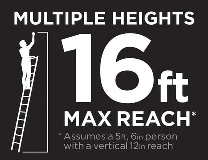 SmartClose Telescoping Aluminum Ladder  300-Lb Capacity, 12.5-Foot Reach with Soft-Close Locks