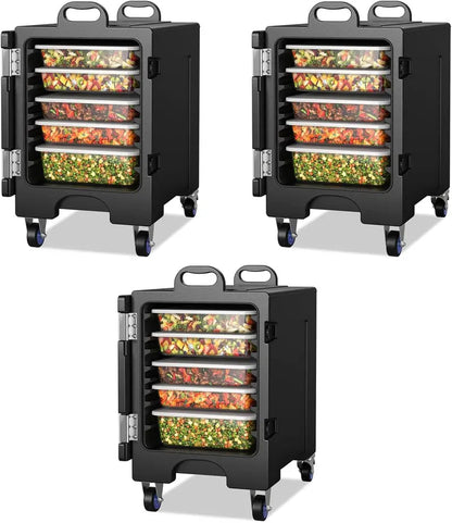 Heavy-Duty Insulated Food Pan Carrier  Holds Five Full-Size Gastronorm Pans, Thermal Retention Design