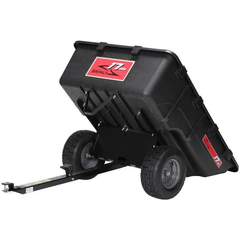 Brinly-Hardy 850 lb 17 cu ft Tow-Behind Poly Utility Cart for Lawn Tractors & Zero-Turn Mowers