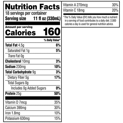 Muscle Milk Chocolate Protein Drink  11 Fluid Ounce Bottles, 18-Count Case for Convenient On-the-Go Nutrition