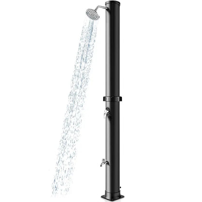 10-Gallon Freestanding Solar Outdoor Shower  7.2 FT Height with Rotating Head