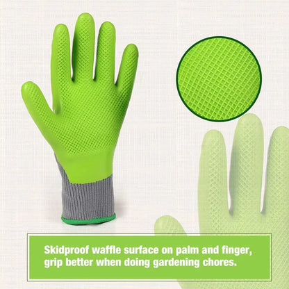 WORKPRO Garden Work Gloves  6 Pairs with Eco-Friendly Latex Palm Coating