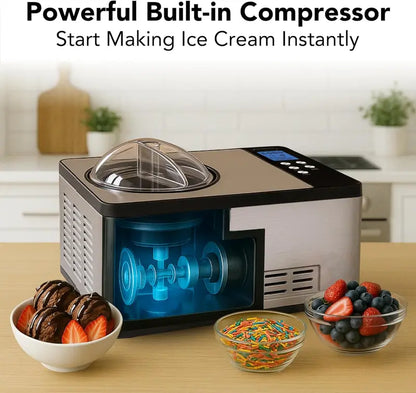 Whynter ICR-300SS Compressor-Powered Rolled Ice Cream Maker  0.5-Quart Stainless Steel Unit
