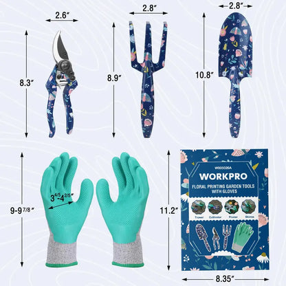 WORKPRO 4-Piece Heavy-Duty Aluminum Garden Tool Set