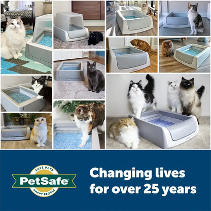 PetSafe ScoopFree Self-Cleaning Litter Box, Superior Odor Control, No Scooping, Disposable Crystal Litter Tray