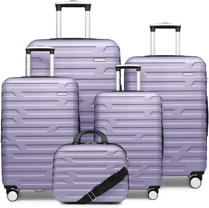6-Piece Lightweight Expandable Hardshell Luggage Set  TSA-Approved Carry-On & Checked Suitcases with Spinner Wheels