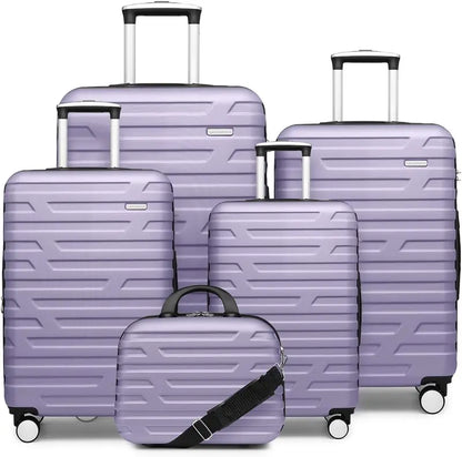 6-Piece Lightweight Expandable Hardshell Luggage Set  TSA-Approved Carry-On & Checked Suitcases with Spinner Wheels
