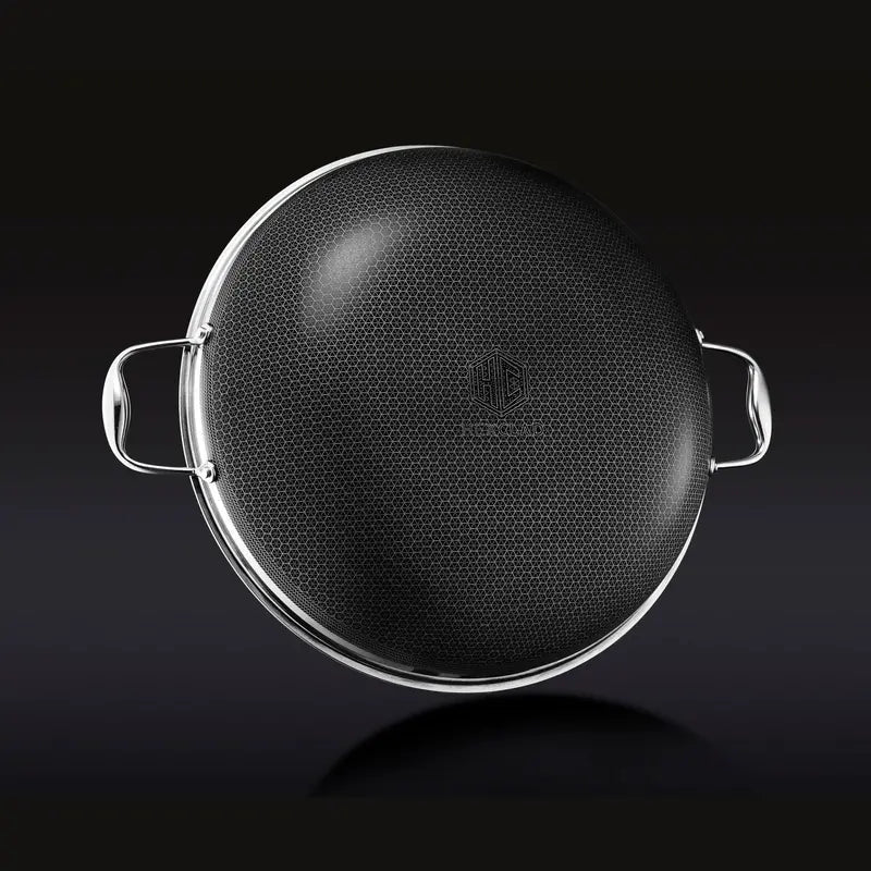HexClad Hybrid Cookware Set  Dishwasher-Safe Nonstick Pans Compatible with All Stovetops