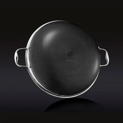 HexClad Hybrid Cookware Set  Dishwasher-Safe Nonstick Pans Compatible with All Stovetops