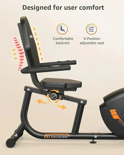 JEEKEE Recumbent Exercise Bike — Low-Impact Magnetic Resistance Bike for Seniors & Home Fitness