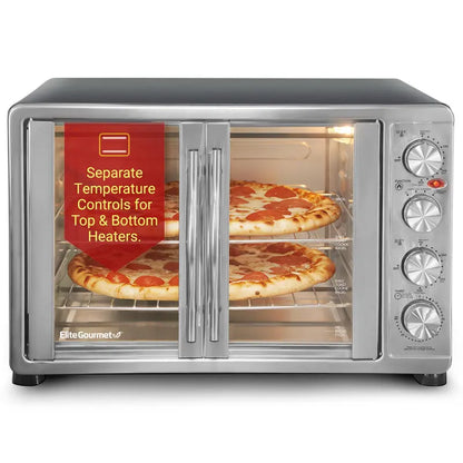 Elite Gourmet 47.5-Quart Convection Oven  18-Slice Capacity, 4-Function Control Knobs