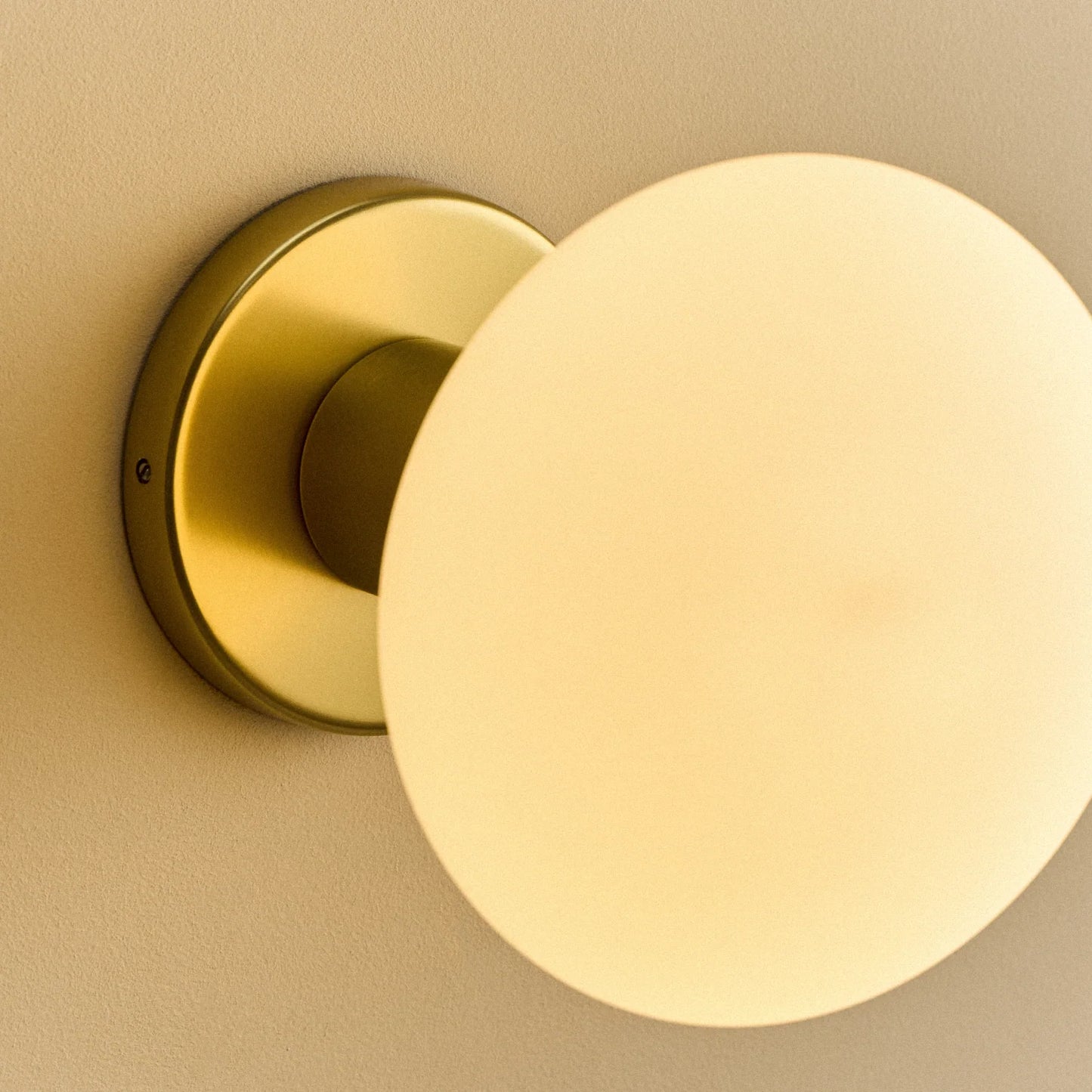 Lochan Wall Light in Brass + Oval Dim to Warm