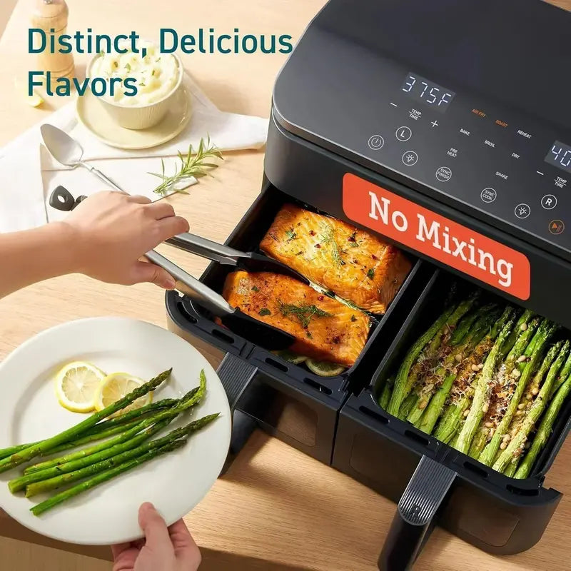 COSORI 9-Quart Dual Basket Air Fryer  10-in-1 Family-Sized Cooking Appliance