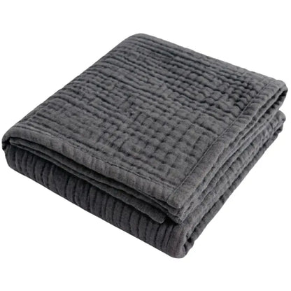 All-Season Muslin Cotton Blanket  Lightweight, Packable & Ideal for Travel or Lounging