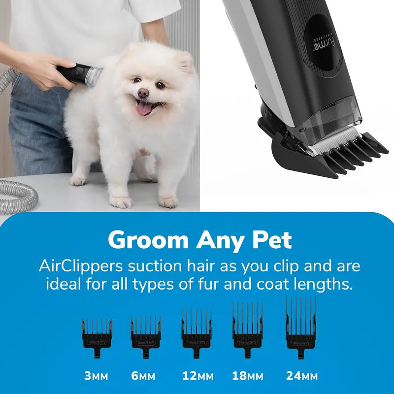 FURME Professional Pet Grooming Vacuum Kit, 5 Tools, 2L Canister, Portable, Lightweight, for All Dogs & Cats
