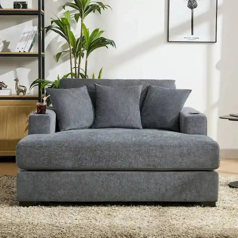 Adjustable Oversized Chaise Lounger  Available in Three Sizes with Complementary Pillows