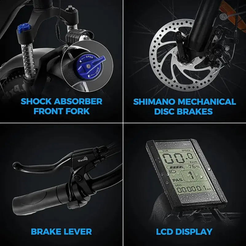 Clearance: Compact Electric Bike  48V/15Ah Lithium Battery, Urban Commuting & Recreation Ready