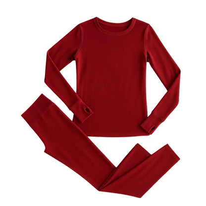 Women’s Thermal Fleece-Lined Base Layer Top and Leggings Combo