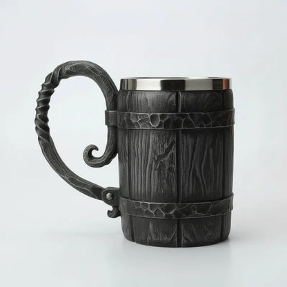 Double-Walled Viking-Inspired Travel Mug  650ml Thermal Drinkware