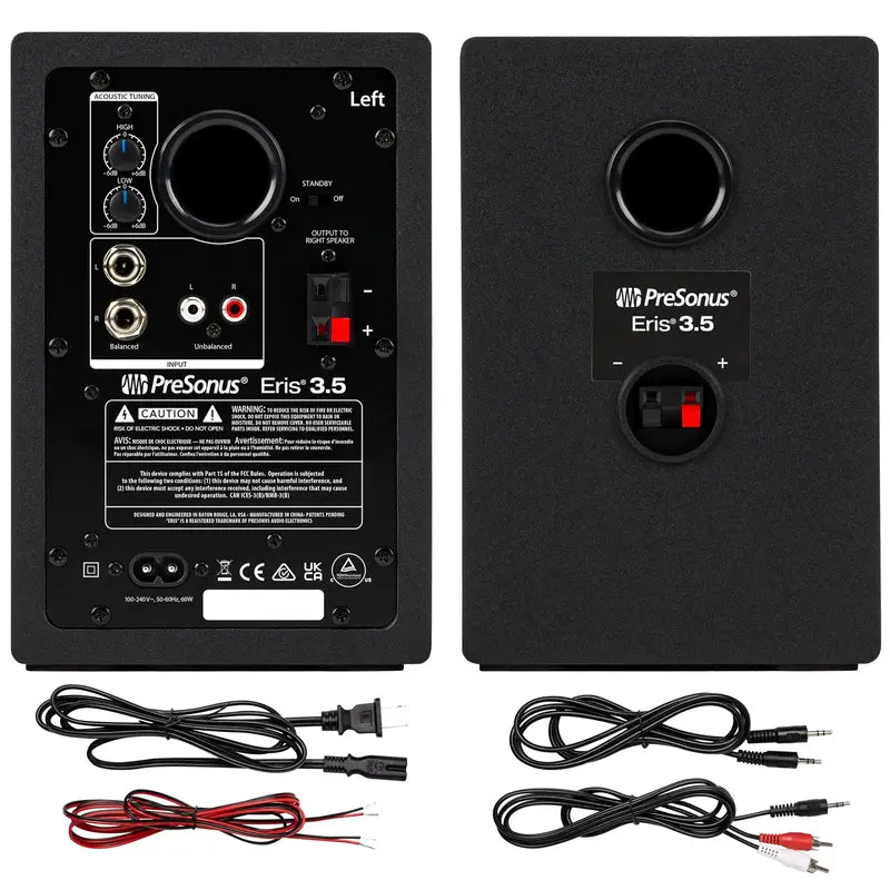 PreSonus Eris 3.5 Active Studio Monitor Speakers  Powered 3.5-Inch Reference Monitors for Home Studios